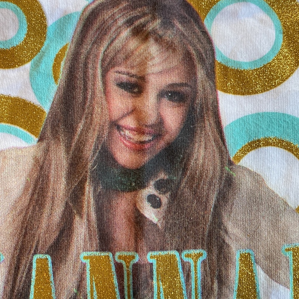 Limited Too white 100% cotton NWT graphic Hannah Montana tshirt size 20 - Picture 3 of 11